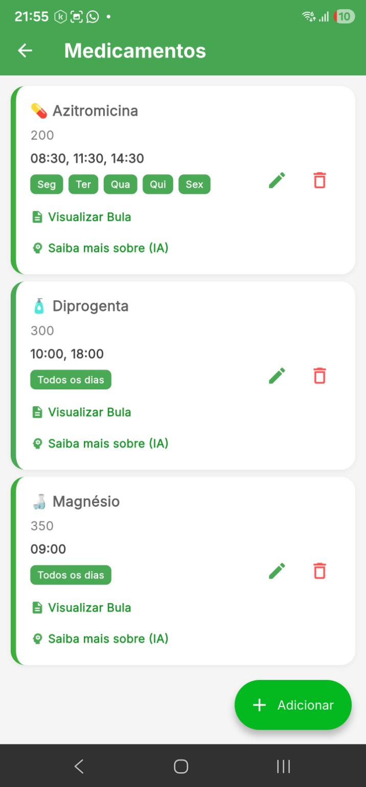 Tela de medicamentos